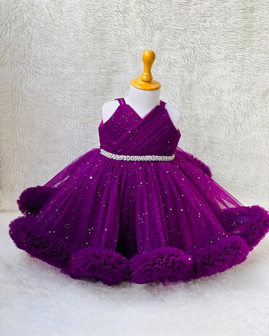 Girls Violate Net Sparkle Kids Dress