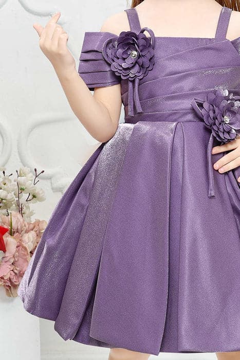 Childbird Purple Silk Infant Party Dresses